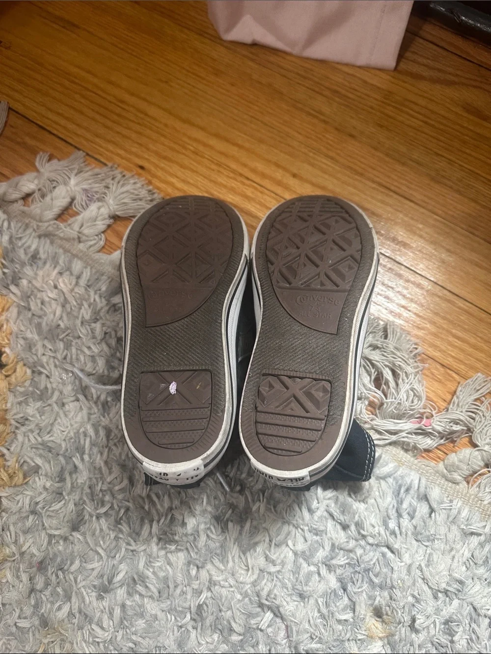 Converse Black High-Top Kids Sneakers with White Laces